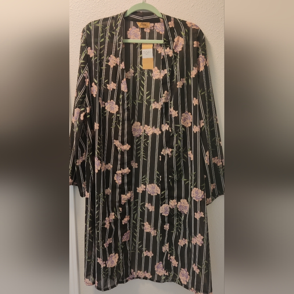 🆕 Jorja Floral Striped Kimono
